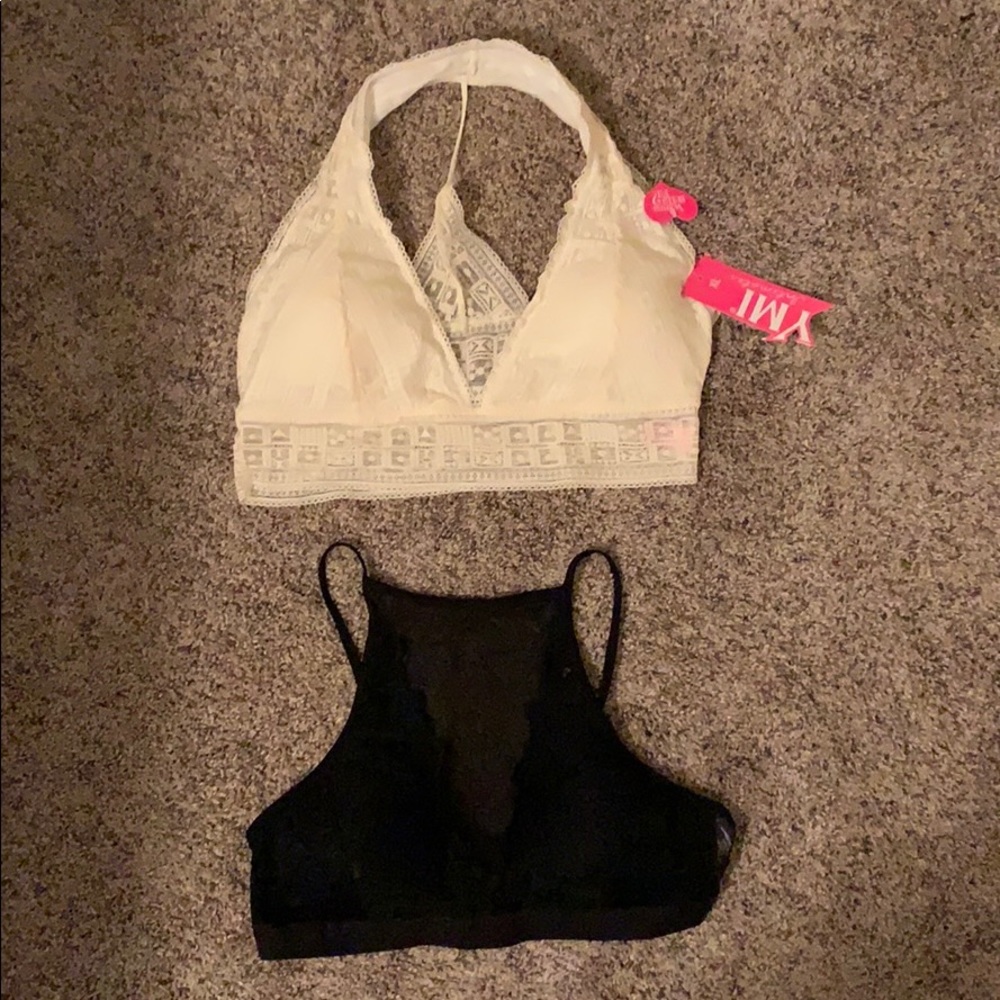 Two bralettes